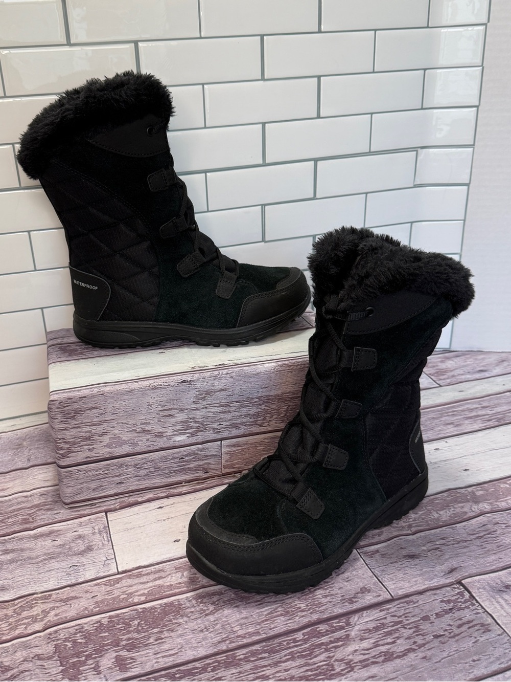 Columbia Ice Maiden II Snow Boots, Black, Women's Size 6 - Picture 2 of 12